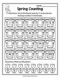 Image result for Kindergarten Spring Math Worksheets