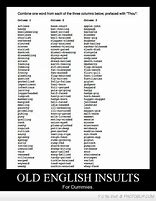 Image result for Funny One Word Insults