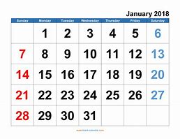 Image result for 2018 Monthly Calendar Printable PDF