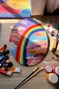 Image result for Acrylic Rainbow Galaxy Painting