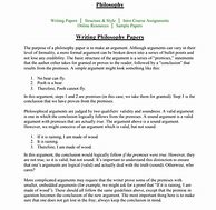 Image result for Example of Philosphy Paper