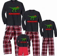 Image result for Dinosaur Family Christmas Pajamas