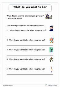 Image result for What Do You Want to Be Worksheet