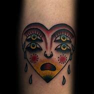 Image result for Crying Heart Tattoo