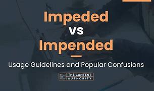 Image result for impended
