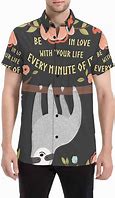 Image result for Button Up Sloth Shirt