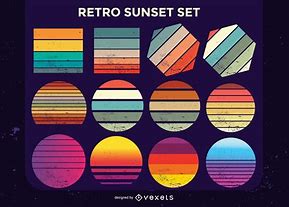 Image result for 80s Retro Sun Vector