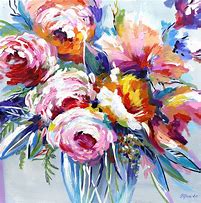 Image result for Abstract Flower Paintings