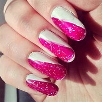 Image result for Pink and White Nails with Design