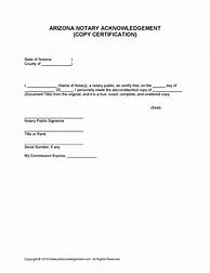 Image result for Arizona Notary Certificate