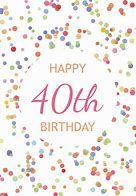 Image result for Happy 40th Birthday Card Printable