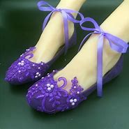 Image result for Purple Flat Wedding Shoes