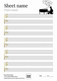 Image result for Blank Piano Sheet Music Template