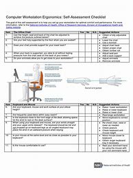Image result for Computer Workstation Ergonomics Checklist
