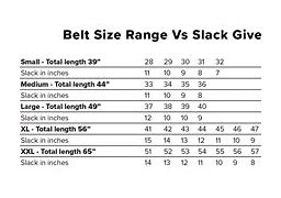 Image result for Auto Belt Size Chart