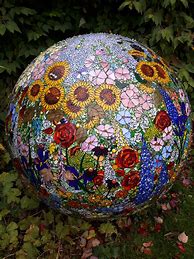 Image result for Outdoor Mosaic Garden Art