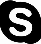 Image result for Skype Icon Black and White