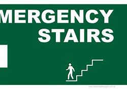 Image result for Emergency Stairs Sign