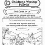 Image result for Kids Church Bulletin
