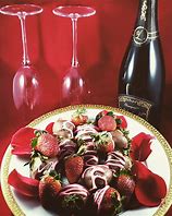 Image result for Chocolate Covered Strawberries and Champagne