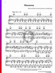 Image result for Macarena Song Sheet Music