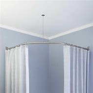 Image result for Corner Tub Shower Curtain Rod