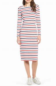 Image result for Long Sleeve Striped Dress
