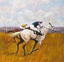 Image result for Horse Racing Oil Painting
