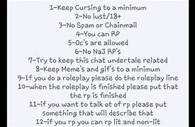 Image result for Amino Chat Rules Template