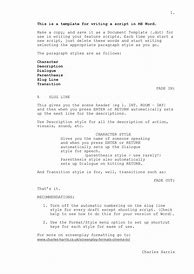 Image result for Free Screenplay Template for Word