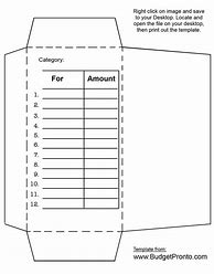 Image result for Cash Envelope Template for Budgeting