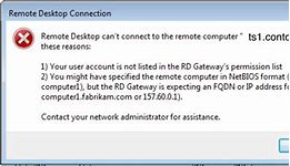 Image result for Remote Desktop Connection Error
