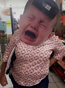 Image result for Crying Baby Mask Meme