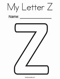 Image result for Letter ZZ Coloring Page