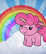 Image result for Pink Unicorn with Rainbows