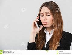Image result for Sad Woman Talking On Phone