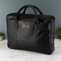 Image result for Leather Laptop Bag Initials GB