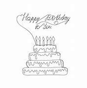 Image result for Monoline Birthday Drawing