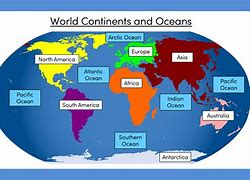 Image result for Globe with Continents and Oceans Labeled
