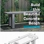 Image result for DIY Concrete Bench