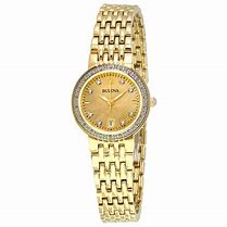 Image result for Bulova Gold Watch with Diamonds