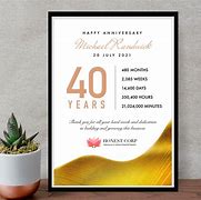 Image result for 40 Year Work Anniversary
