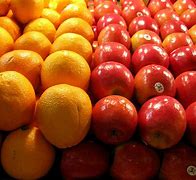Image result for Orange and Red Apple