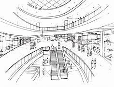 Image result for Shopping Mall Drawing