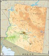 Image result for Geographical Map of Arizona