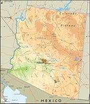 Image result for Arizona Terrain Map