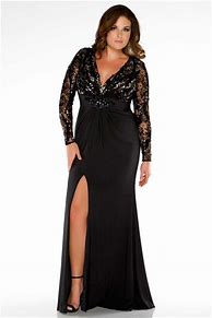 Image result for Plus Size Black Evening Dress