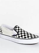 Image result for Black Slip-Ons Vans Checkered