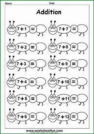 Image result for Math Facts Worksheets 1st Grade