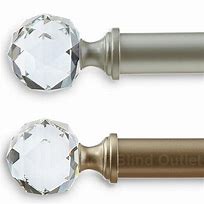 Image result for Metal Curtain Rod with a Clear Glass Star at the End